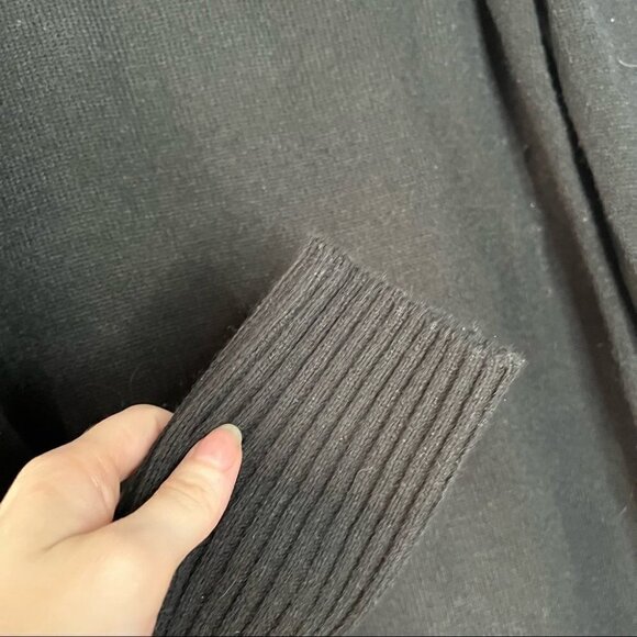 Wayf Lola Puff Sleeve Black Sweater Dress - Picture 4 of 7